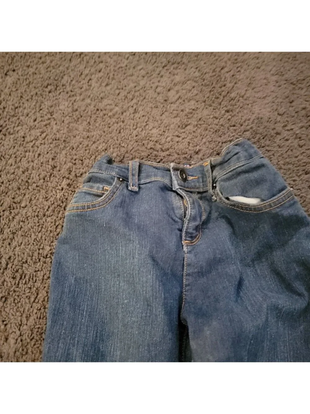 The Children's Place Girls Blue Pockets Mid Rise Denim Bootcut Jeans Size 8